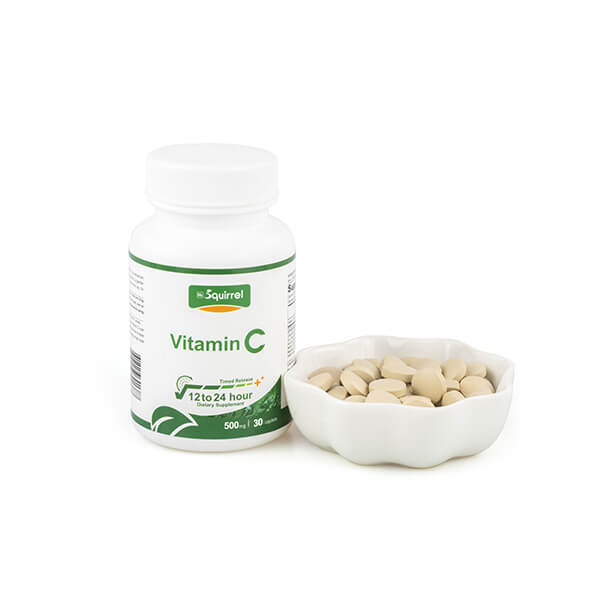 Vitamin C 500 Mg 30 Tablets Timed Release Caplets 