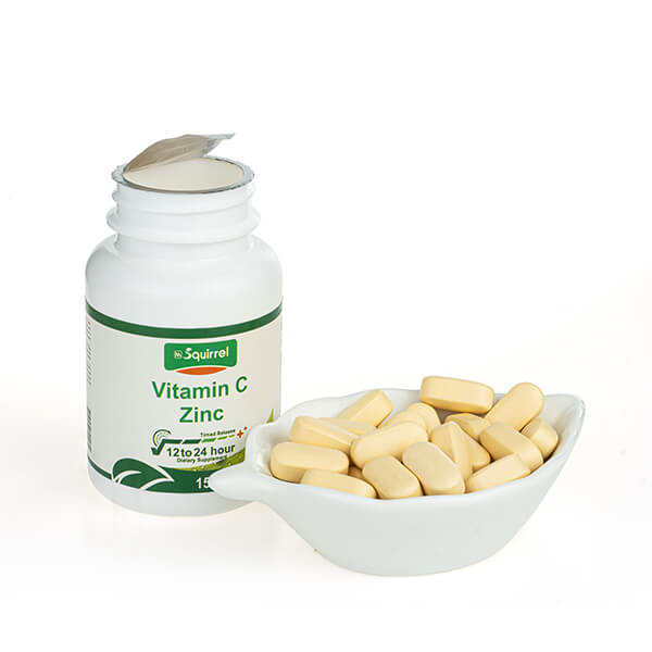 Vitamin C 1500 Mg And Zinc 15 Mg 60 Tablets Sustained Release Caplets For Skin Whitening 